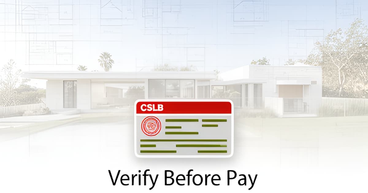 Check a Contractor's License in California Before Any Deposit